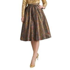 Lucca Couture Skirt Size M MultiColor Knee Length Formal Side Zip Sparkly NWT
